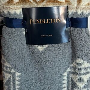 Pendleton Blue and Cream Throw Blanket